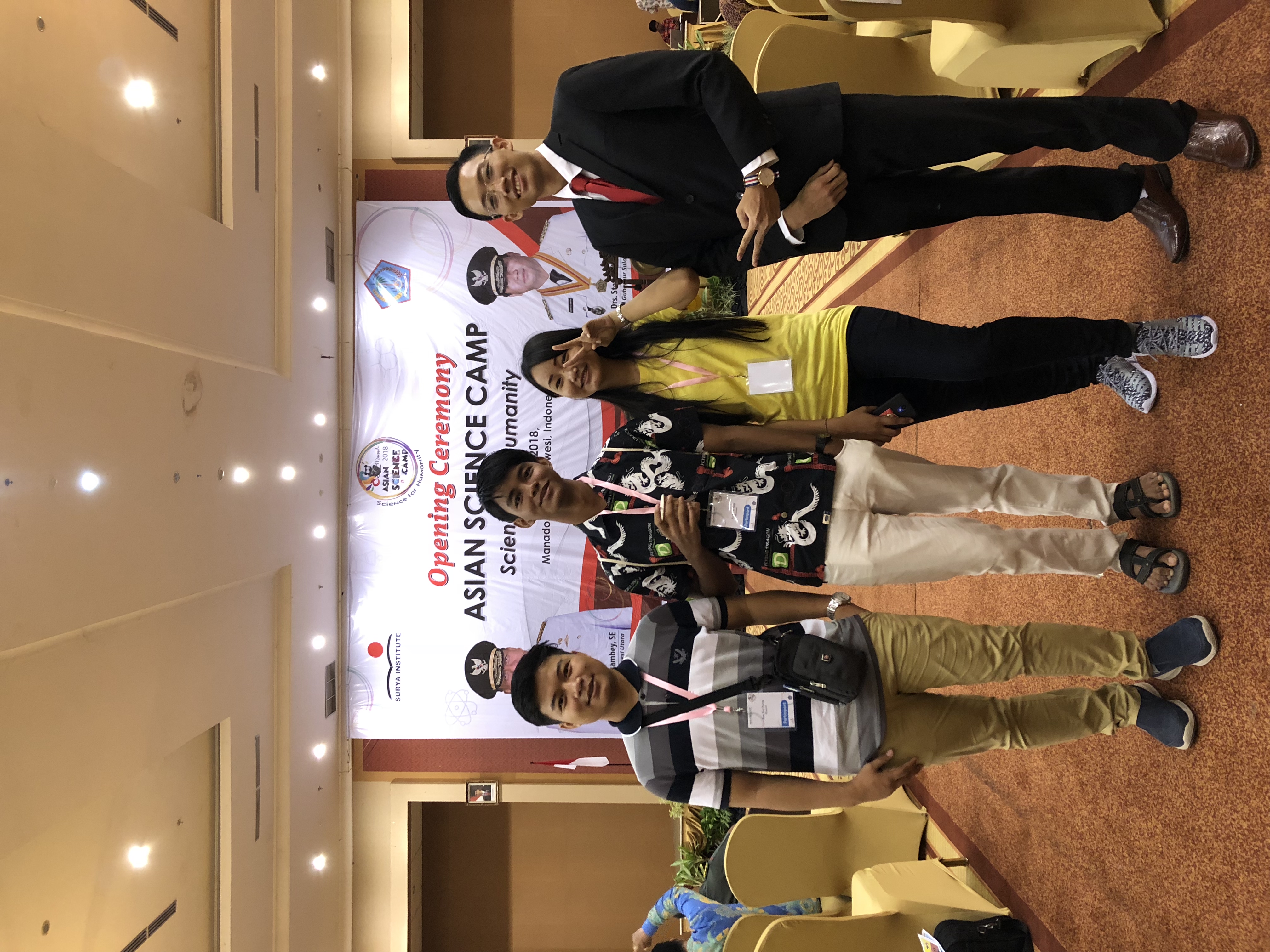 Myanmar delegation at the Asia Science Camp in 2018